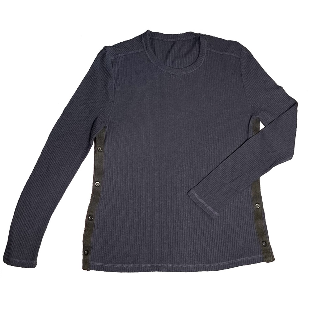 Cotton On Long Sleeve Ribbed Tee~ Navy